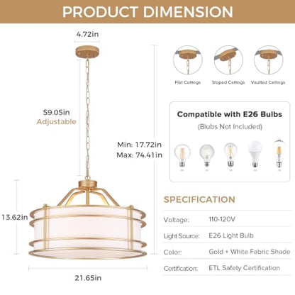22'' Drum Chandelier