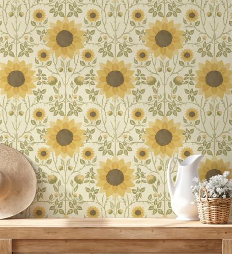 Floral Peel and Stick Wallpaper Flower Wallpaper Farmhouse Removable Waterproof
