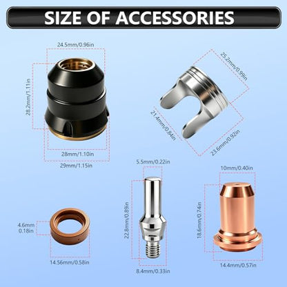 23PCS IPT60 Plasma Cutter Torch Consumables Kit