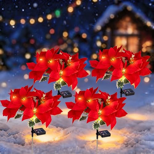 Solar Christmas Tree & Flower Lights