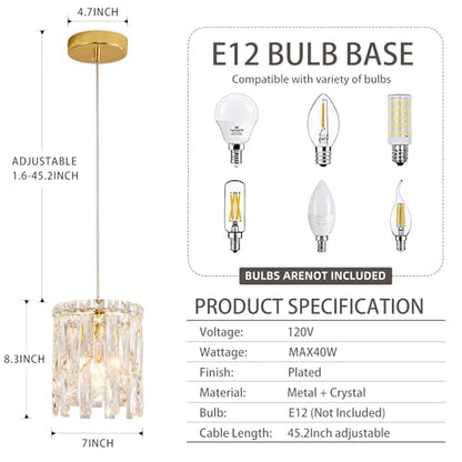 Modern Gold Crystal Chandelier Dimmable