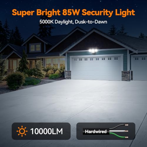 85W 10000LM Switch Controlled LED Security Lights