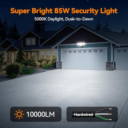 85W 10000LM Switch Controlled LED Security Lights