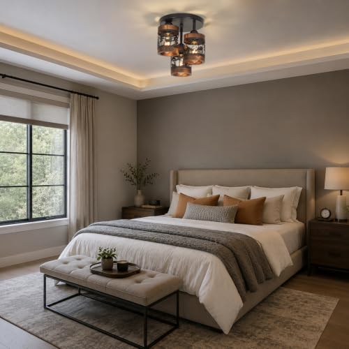 Rustic Semi Flush Mount Ceiling Light