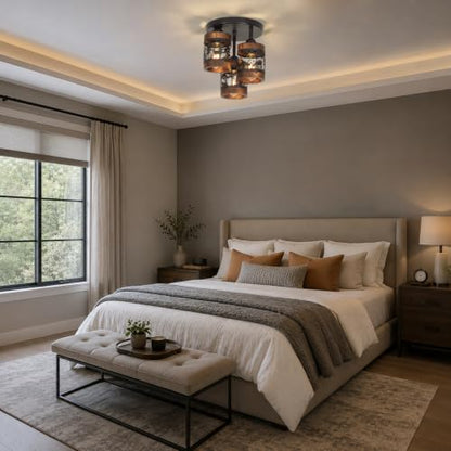 Rustic Semi Flush Mount Ceiling Light