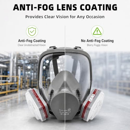 Full Face Mask Assembly with Replacement Lens for 6000