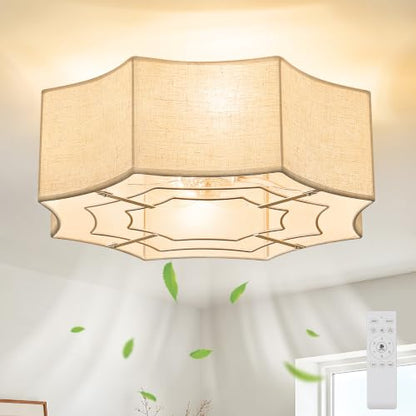 20" boho ceiling fan with lights