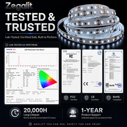 True 365nm UV LED Strip Light