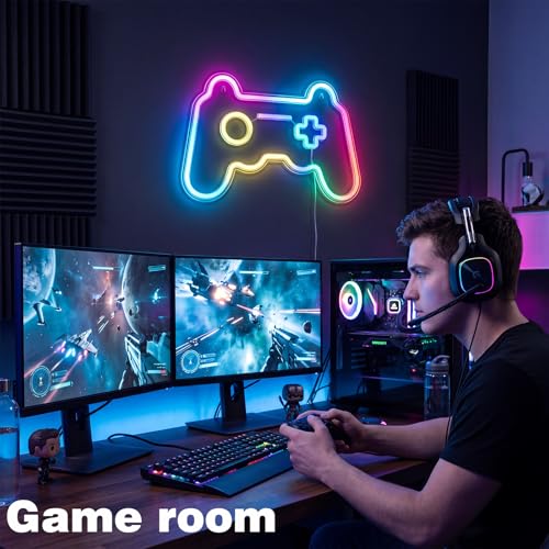 RGB Color Changing Gamepad Neon Sign