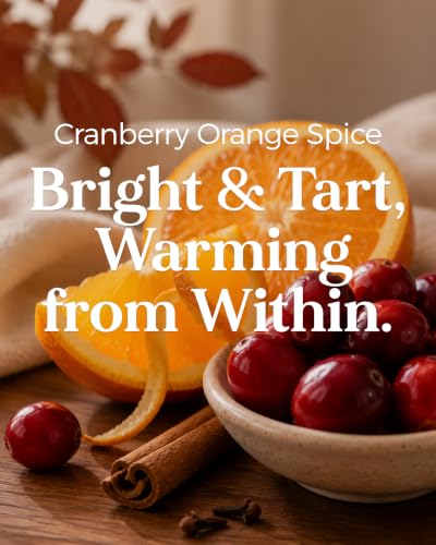 Cranberry Orange Spice Holiday Candle 11.6Oz for Festive Home Decor (Medium Jar / CranberryOrangeSpice)