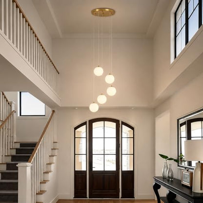 Modern Ball High Ceiling Chandelier