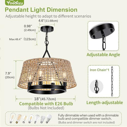 Rattan Chandelier