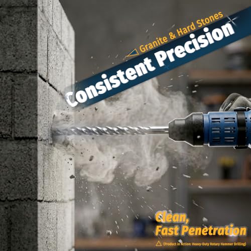 SDS Plus Carbide Cross Tip Rotary Hammer Drill Bits for Concrete and Masonry