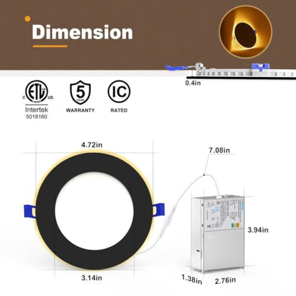 5CCT Recessed Light with Night Light