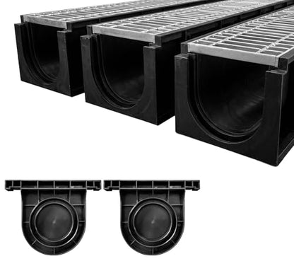 Large Capacity Trench Drain System for Yard