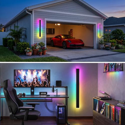 2 Pack LY RGB Outdoor Wall Lights