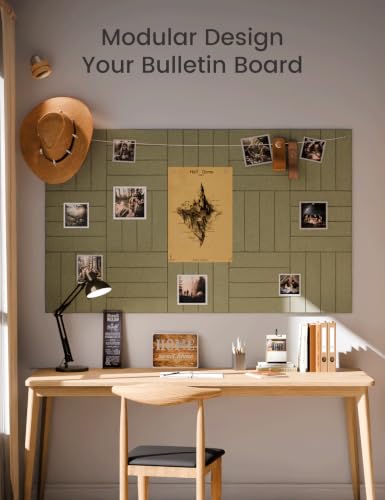 48" x 36" Large Felt Bulletin Board (Seaweed / Bold-stripe 12-pack)