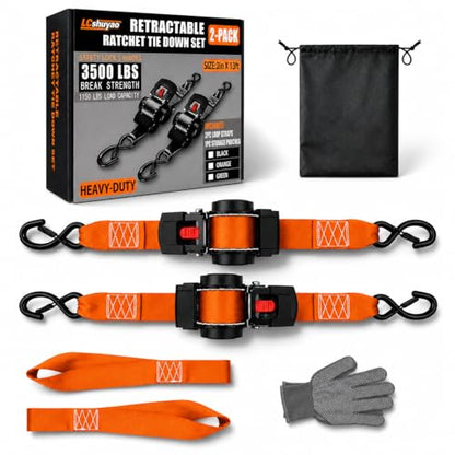 Retractable Ratchet Straps 2" x 13ft 2