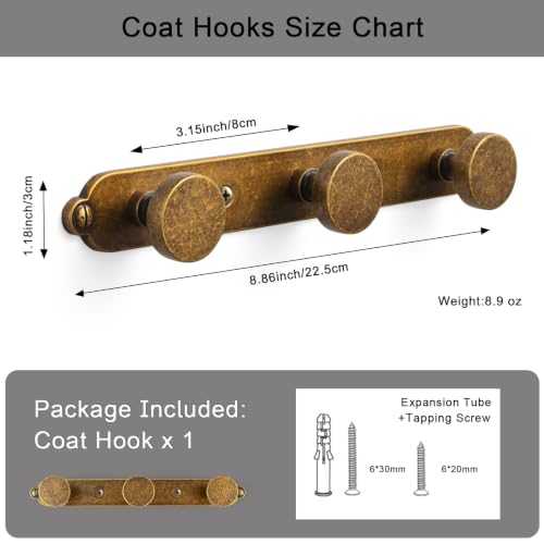 1 Pack Coat Rack Zinc Alloy Heavy Duty Towel