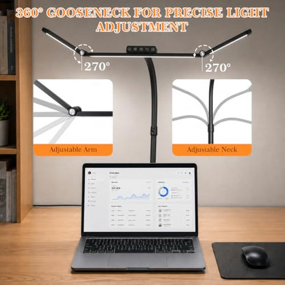 Desk Lamps for Home Office with Clamp