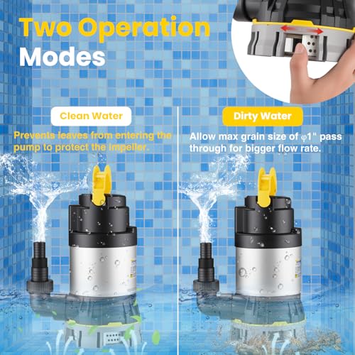 1 HP Sump Pump 4000 GPH Clean