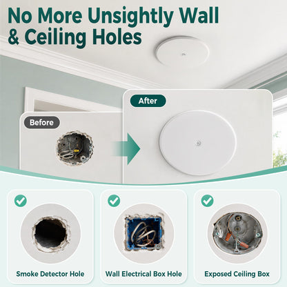4 Pcs 5" Ceiling Cover Plate (White-4 Pcs)