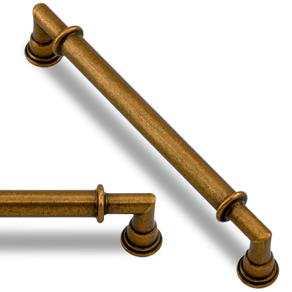 5 Pack Antique Brass Cabinet Pulls 5 Inch (5" Hole Center / Antique Brass)