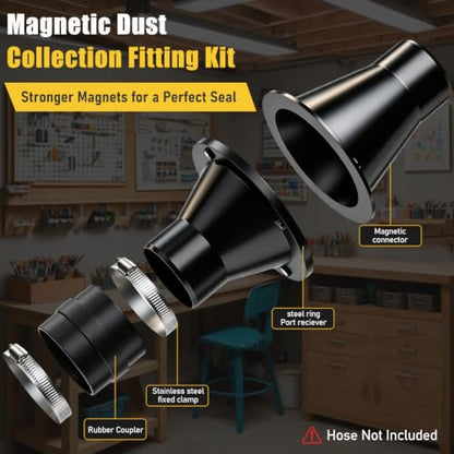 Magnetic Dust Collection Fittings 4" & 2.5"