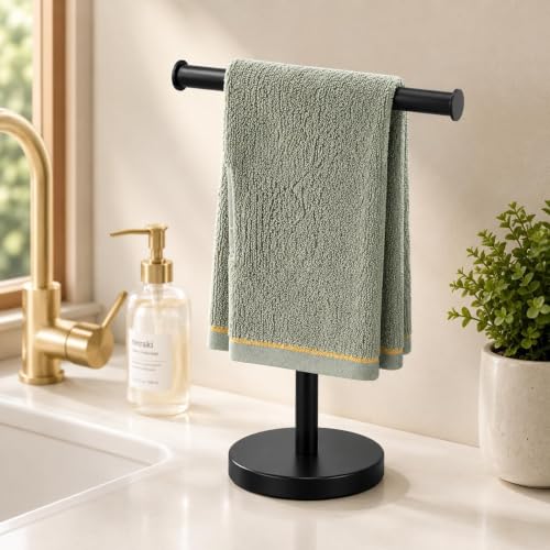Hand Towel Holder Stand (X-black-2 Pack)