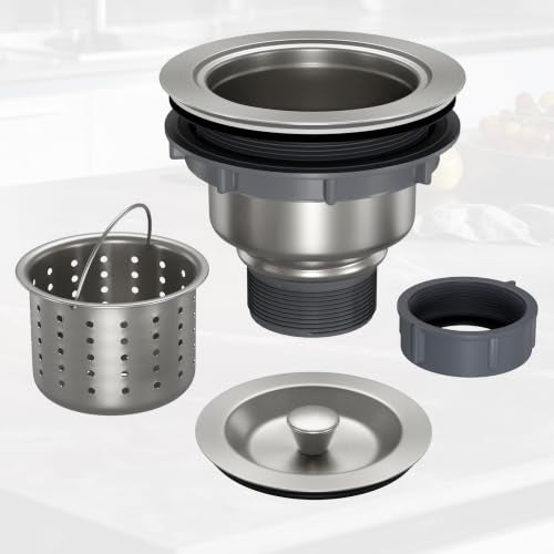 Kitchen Sink Drain Removable Deep Sink Strainer Basket with Sink Stopper