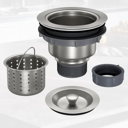 Kitchen Sink Drain Removable Deep Sink Strainer Basket with Sink Stopper