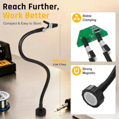 Magnetic Flexible Gooseneck Metal Magnetic Helping Hands Soldering Third Hand Tool