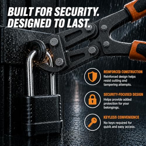 2 Pack 4.13 Inch Long Shackle Combination Lock