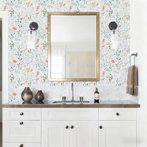 Floral Peel and Stick Wallpaper Peony Contact Paper Vintage Floral Wallpaper