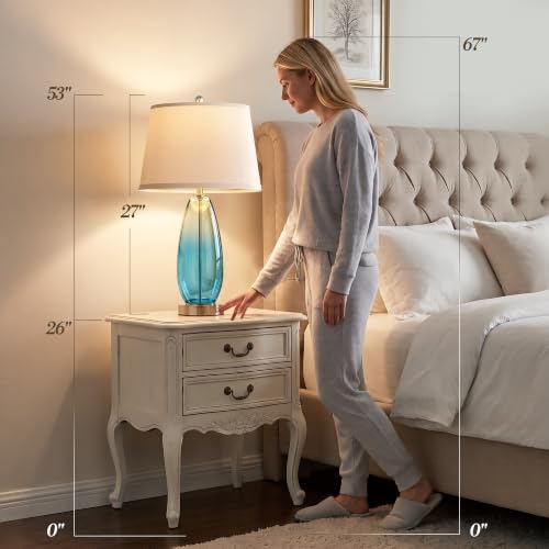 27" Glass Table Lamps for Living Room