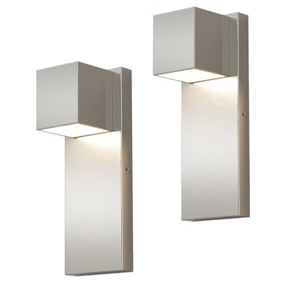 2 Pack Modern Outdoor LED Wall Light