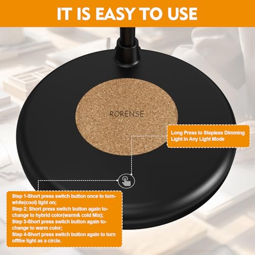 LED Desk Lamp with Speaker 3 Light Colors (Black)