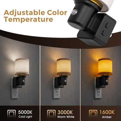 Night Lights Plug into Wall (Cylinder-3CCT / 2 Pack)