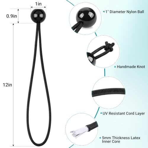 Tarp Bungee with Balls 12 Inch (12 Inch)