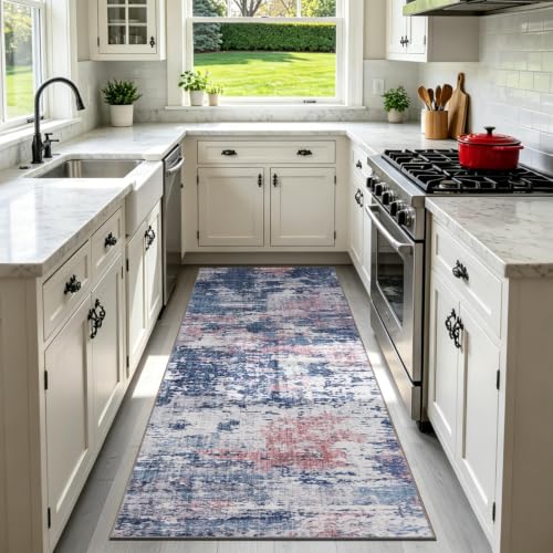2x6 Runner Rug (Pink & Blue / 2' x 6' (Rectangular))