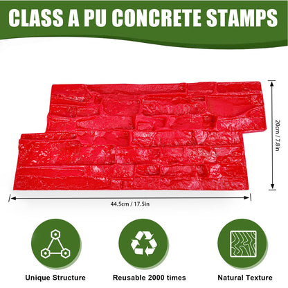 Concrete Stamps Mat 17.5 x 7.8 in with Handle (2)