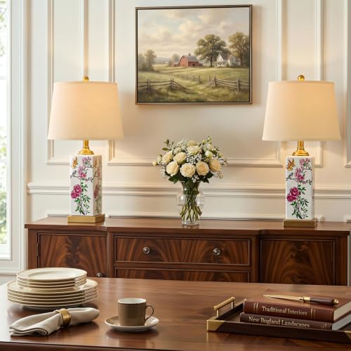 24.5" Vintage Ceramic Table Lamp Single
