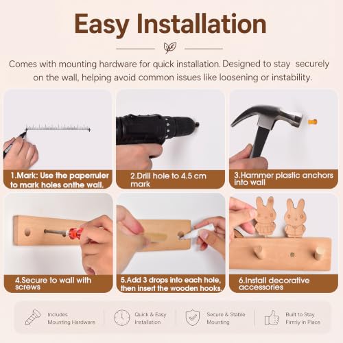 Decorative Wooden Wall Hooks