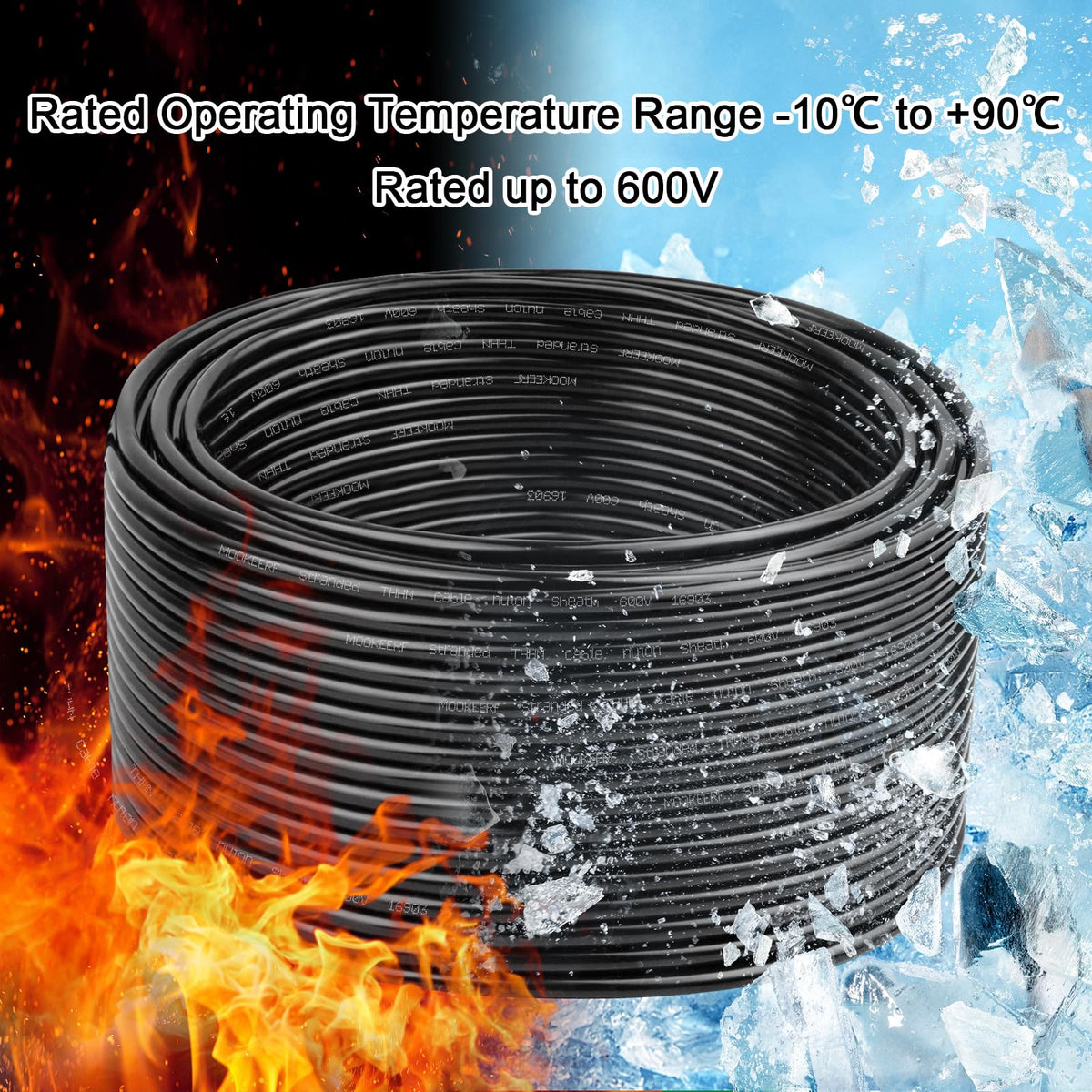 THHN Wire 6 Gauge 10FT (Black / 6 Gauge 10FT)