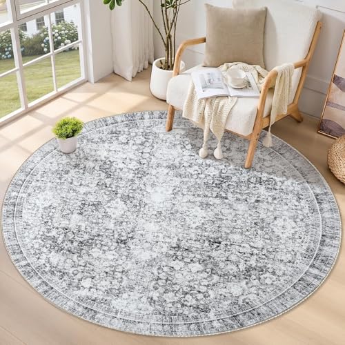 Round Rug 6ft (Light Grey / 6' (Round))
