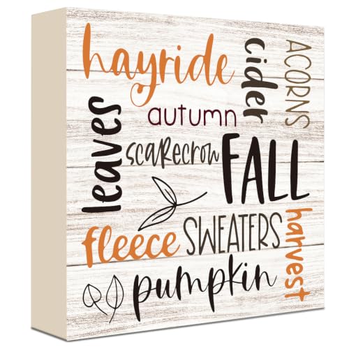 Fall Decorations for Home Wood Sign Fall Decor Shelf Decor