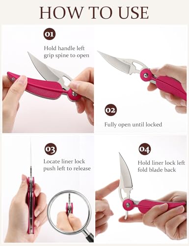Feather Inspired Folding Pocket Knife