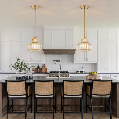 Gold Pendant Lights Kitchen Island (Gold&Clear / 1 pack)