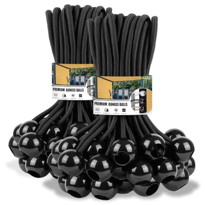 80 PCS Tarp Bungee Cords with Balls