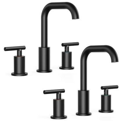 Bathroom Sink Faucet 3 Hole Widespread 8 Inch 2 Handle